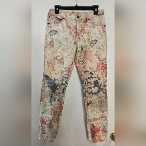 Free People Multicolor Floral Ankle Jeans